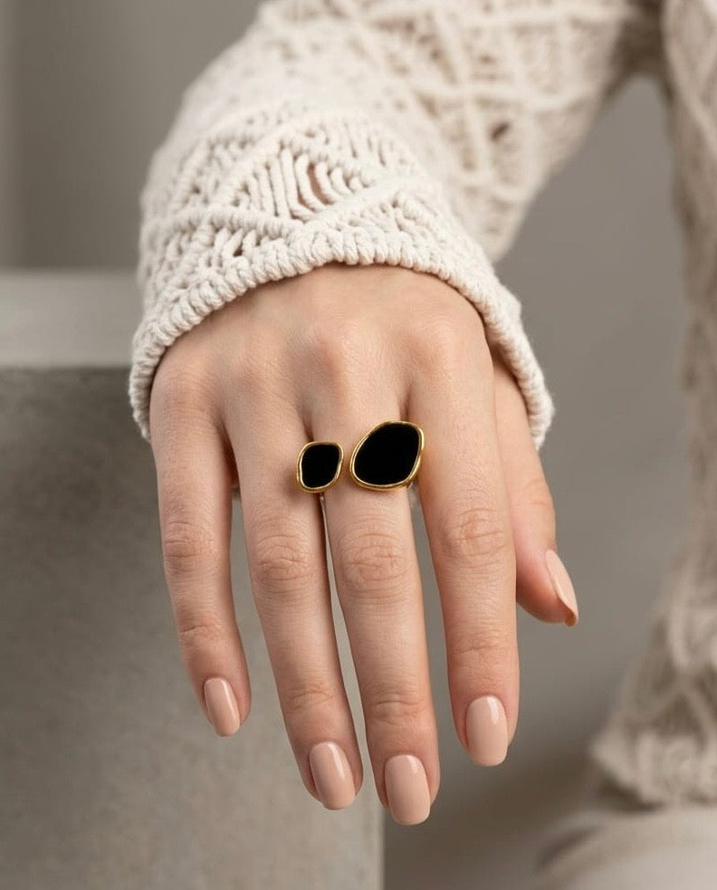 Noir Eclipse Free Size Ring