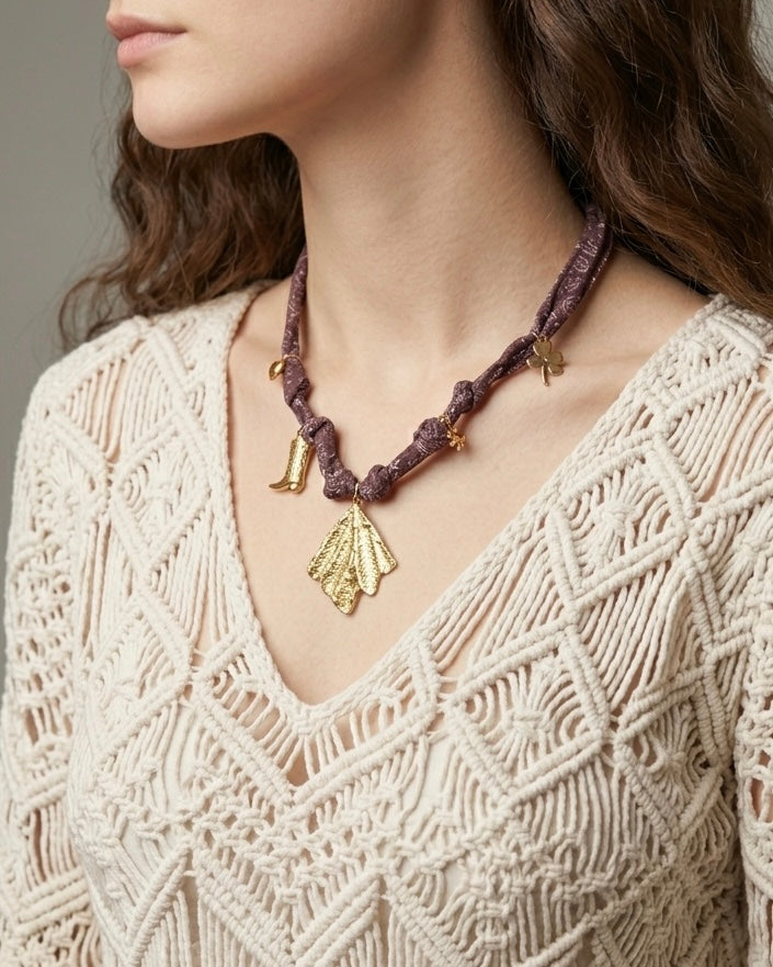 Purple Boho Tide Necklace
