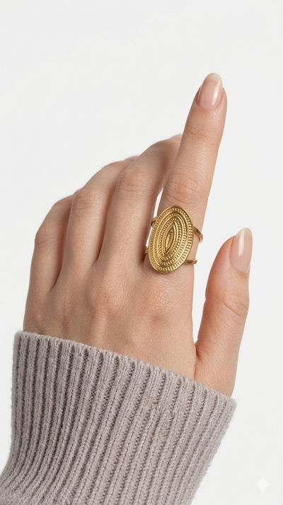 Sun Seal Free Size Ring