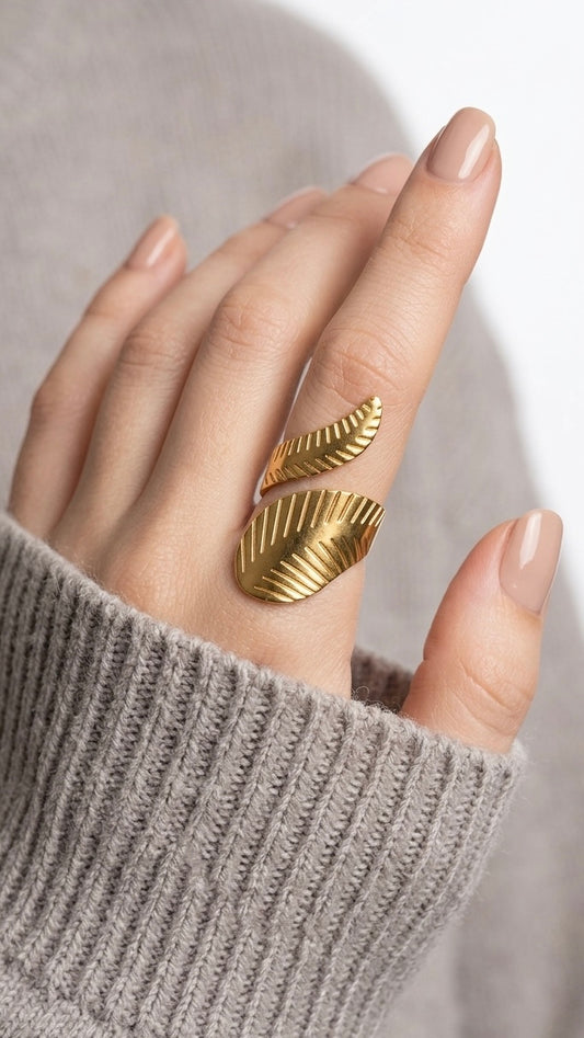 Leaf Wrap Free Size Ring