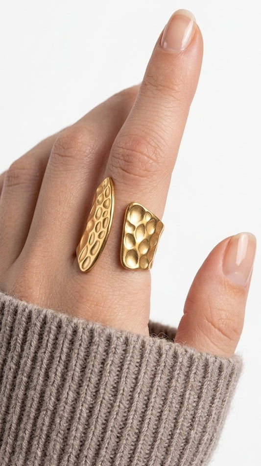 Honeycomb Free Size Ring