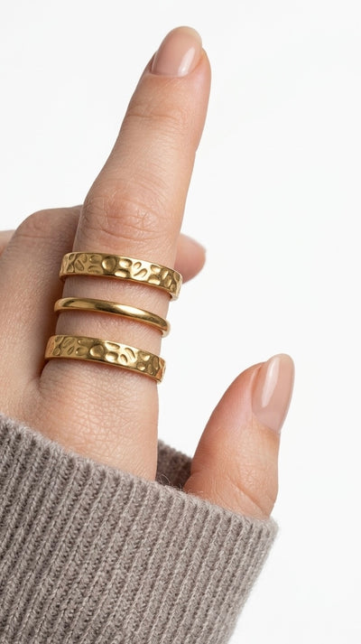 Triple Band Free Size Ring