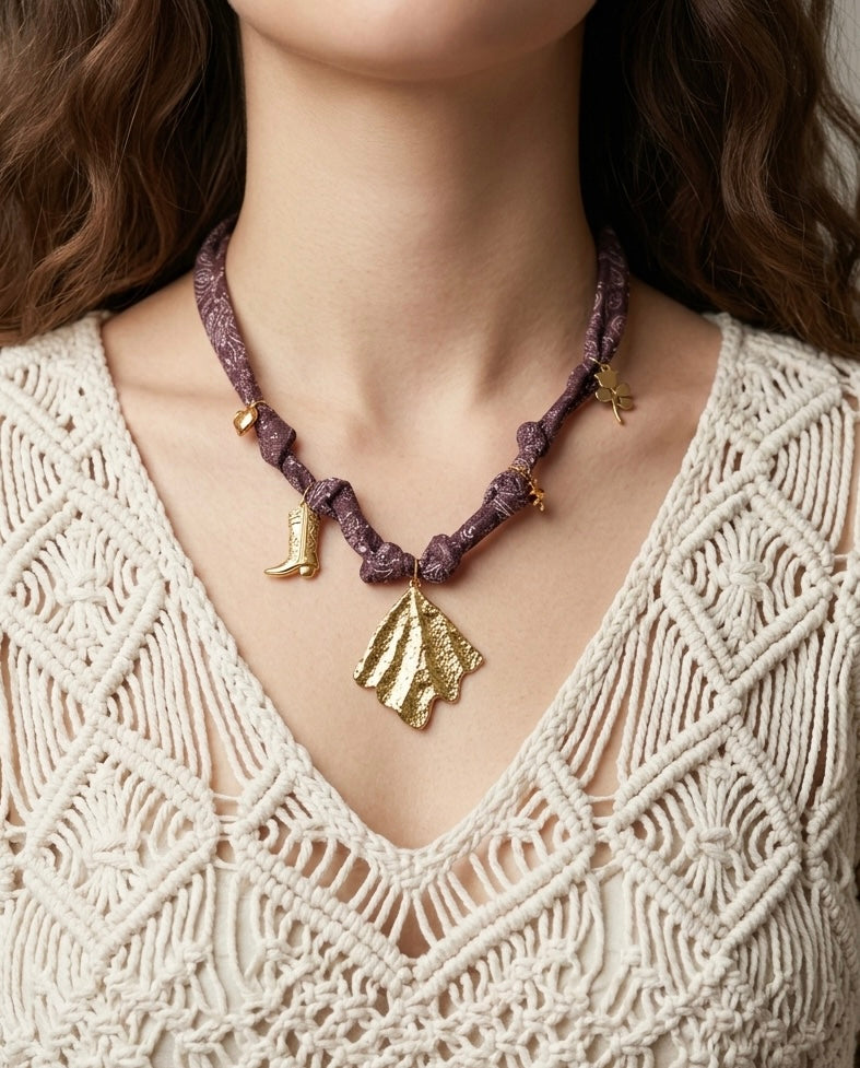 Purple Boho Tide Necklace