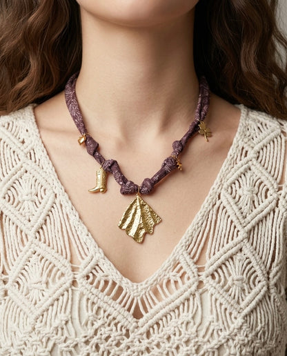 Purple Boho Tide Necklace