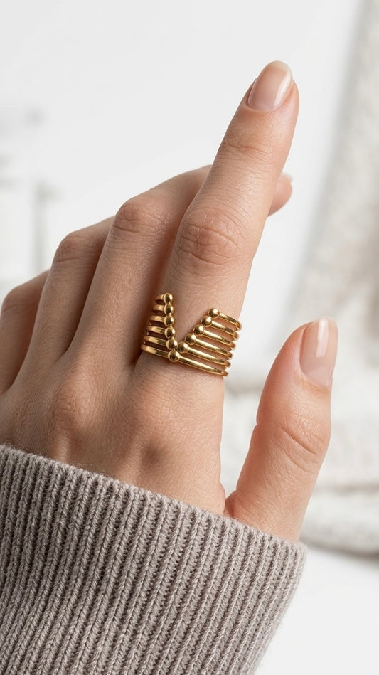 Ridge Free Size Ring
