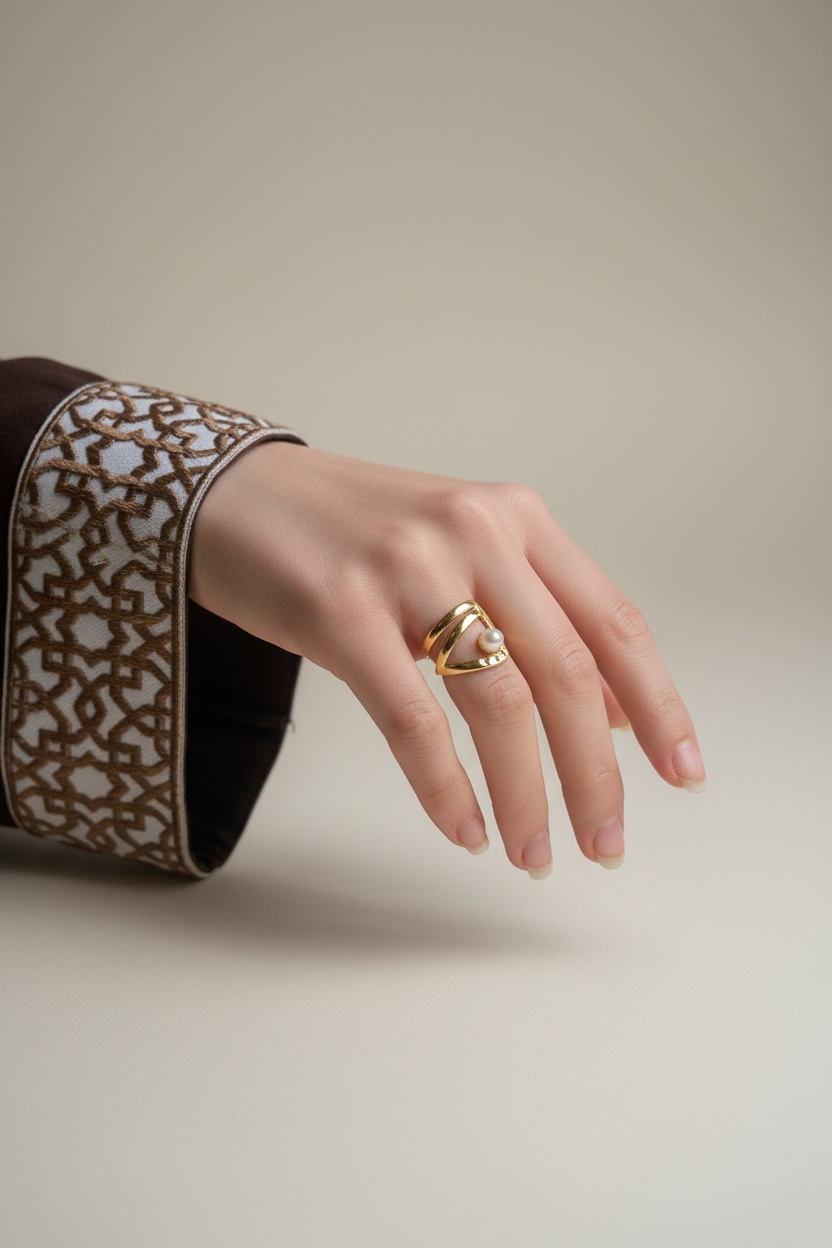 Pearl of Dawn Free Size Ring
