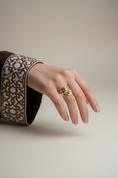 Pearl of Dawn Free Size Ring