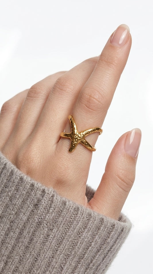 Starfish Free Size Ring