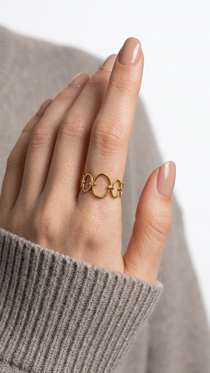 Golden Hour Free Size Ring