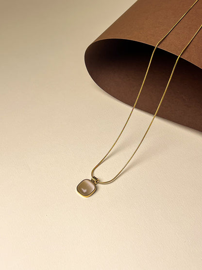 Golden Pebble Pendant