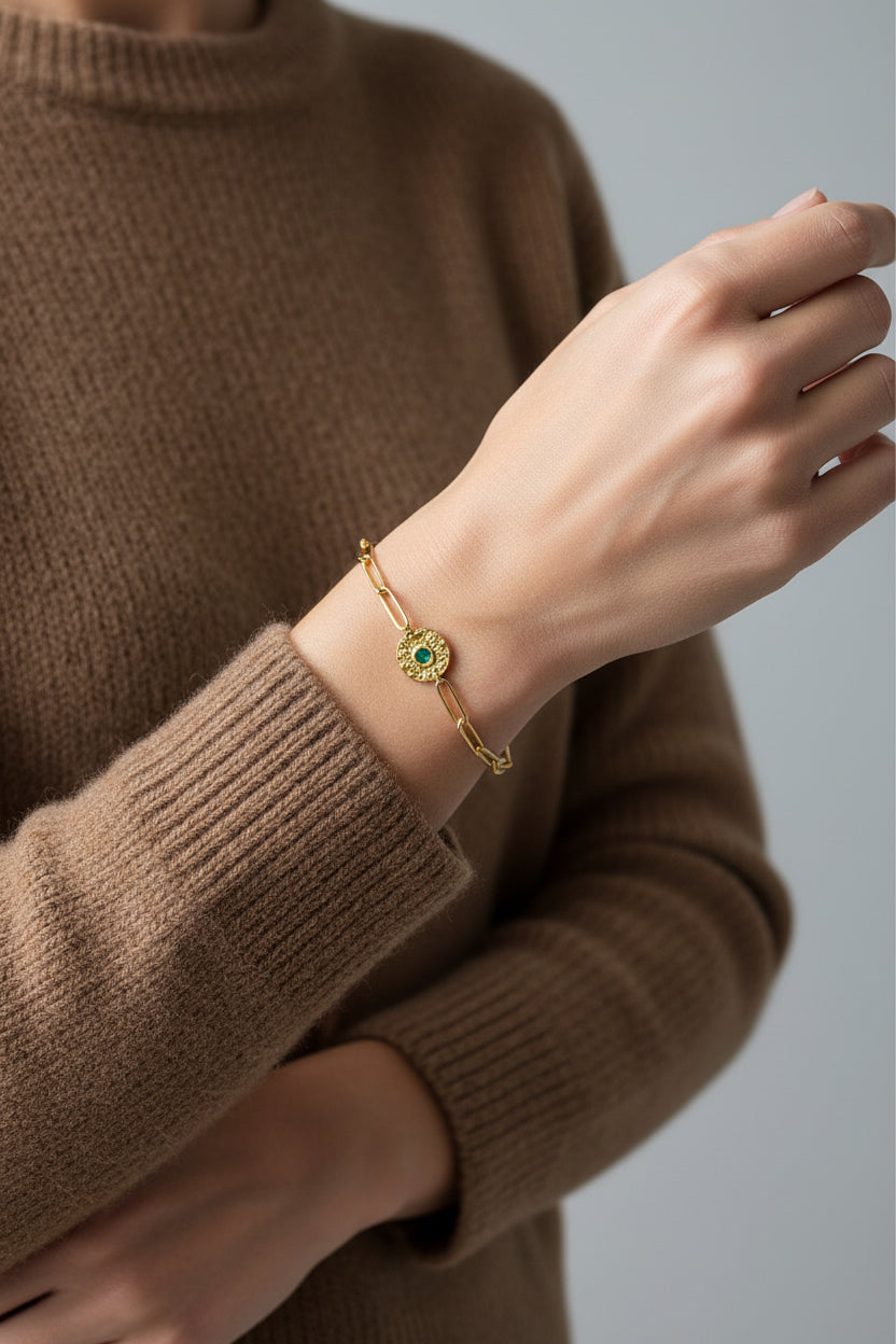 Midnight Medallion Bracelet